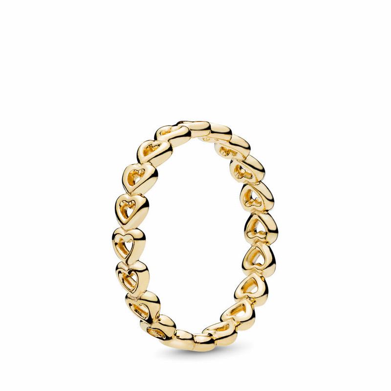 Pandora Shine™ Linked Love Stackable Ring - 18ct Gold Plated - Canada | DH4783OX